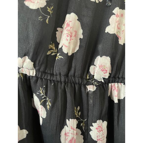 Abercrombie Fitch Dress Floral Print Fit & Flare Ruffled Hem Small - Picture 7 of 9
